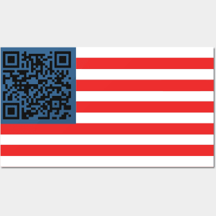 Trump Dance QR with America Flag Posters and Art